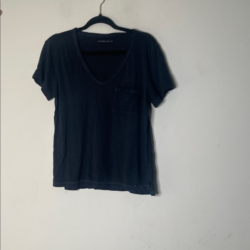 Abercrombie & Fitch Navy V-Neck Tee